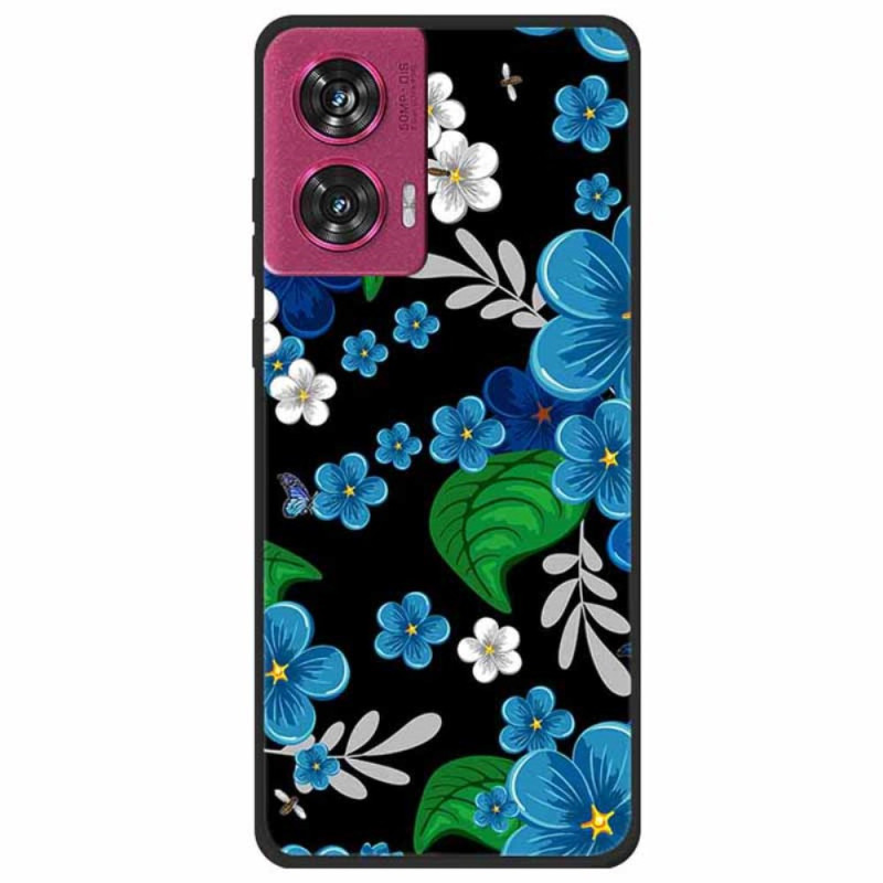 Capa Motorola Edge 50 Fusion Blue Flowers