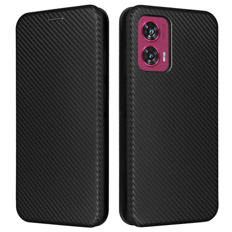 Capa Flip Cover Motorola Edge 50 Fusion Carbon Fibre