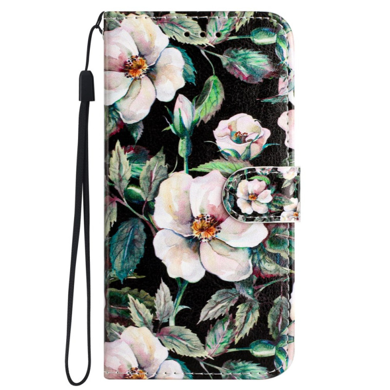 Capa iPhone 16 Magnolias com cordão de pescoço