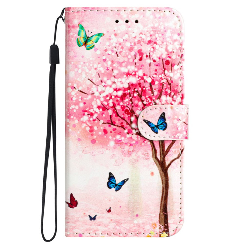 Capa para iPhone 16 Cherry Blossom com correia