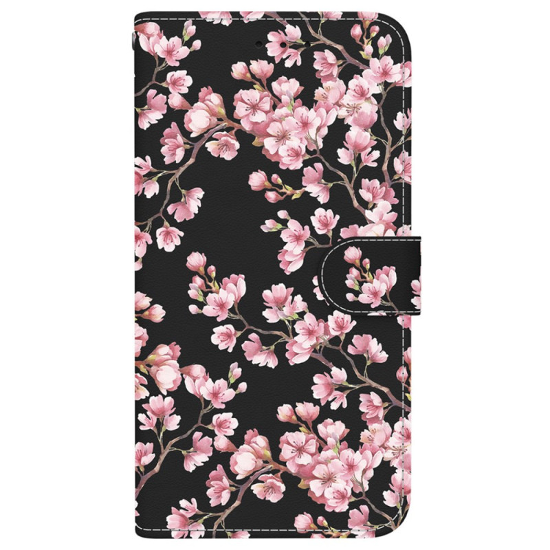 Capa para iPhone 16 Plum Blossom com cordão de pescoço