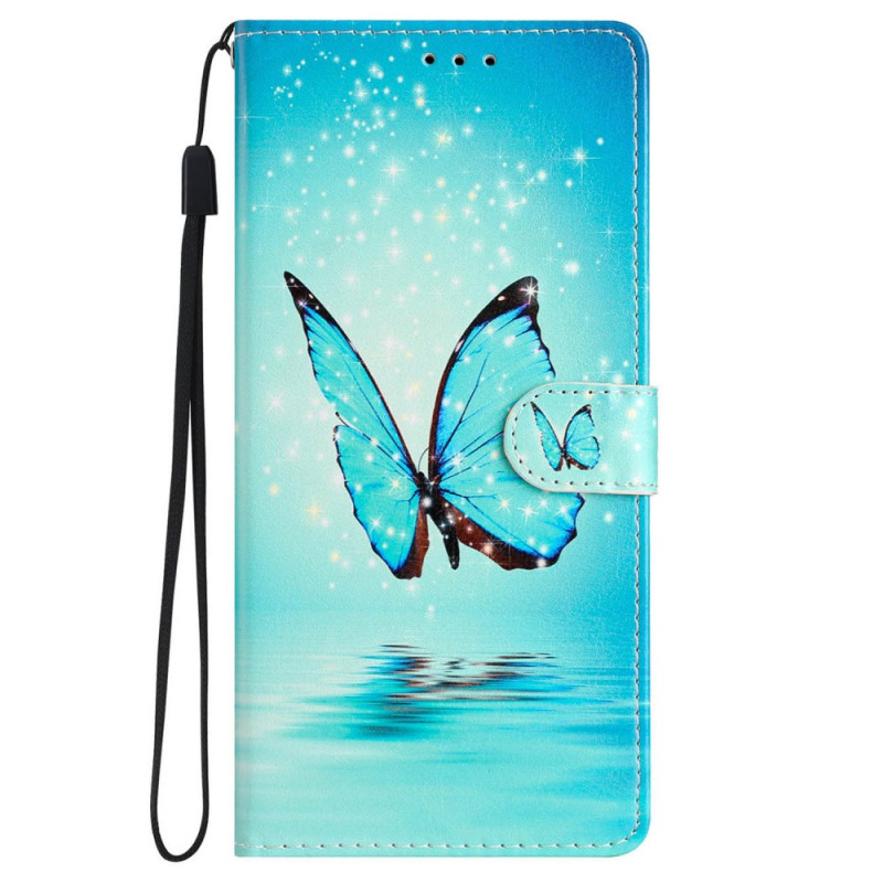 Capa Butterfly Strap azul para iPhone 16