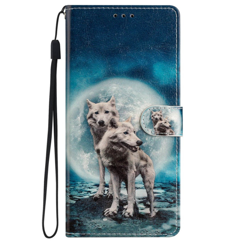 Capa com cordão para iPhone 16 Two Wolves