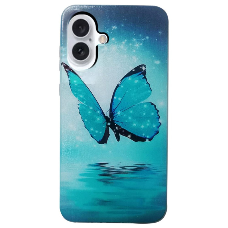 Capa iPhone 16 Butterfly Blue