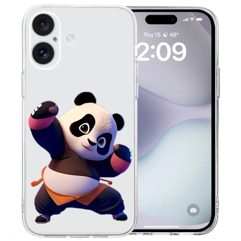 Capa iPhone 16 Transparent Edge Panda