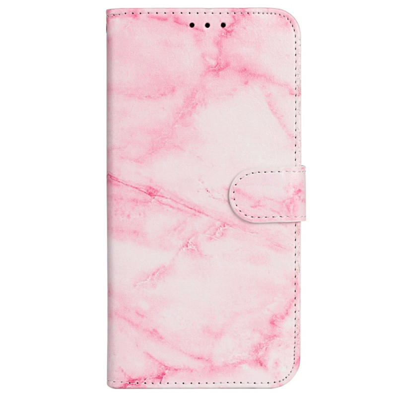 Capa para iPhone 16 Plus com motivo de mármore cor-de-rosa