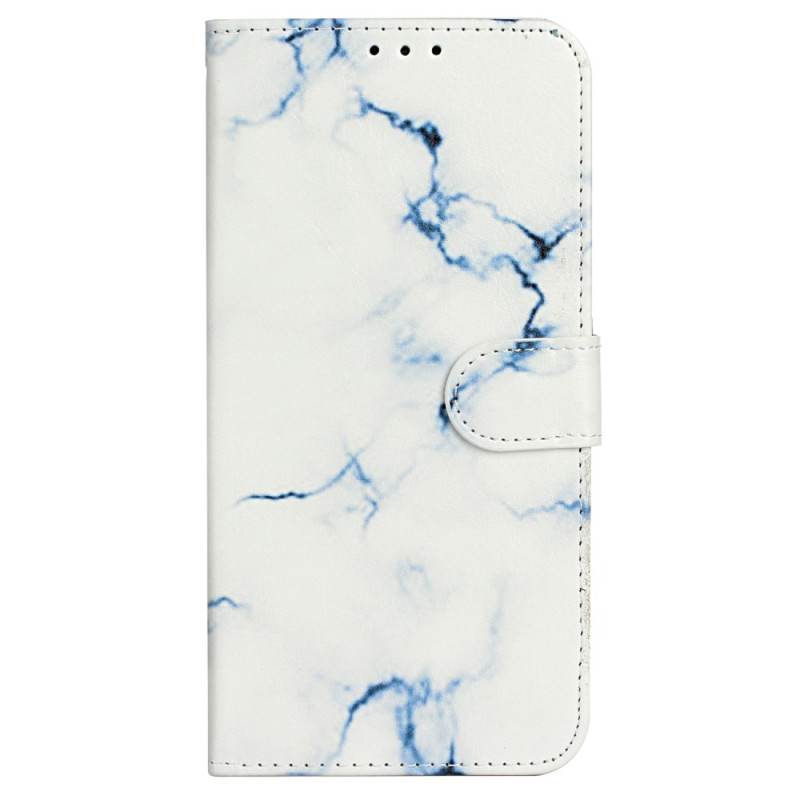 Capa para iPhone 16 Plus com padrão de mármore branco