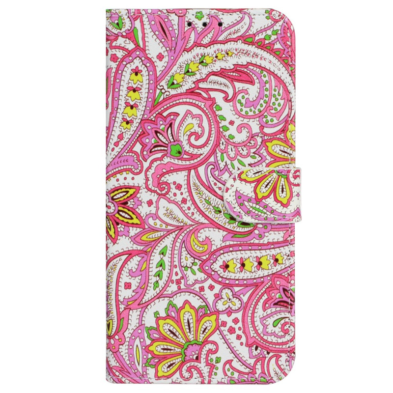 Capa para iPhone 16 Plus Motivo floral com correia