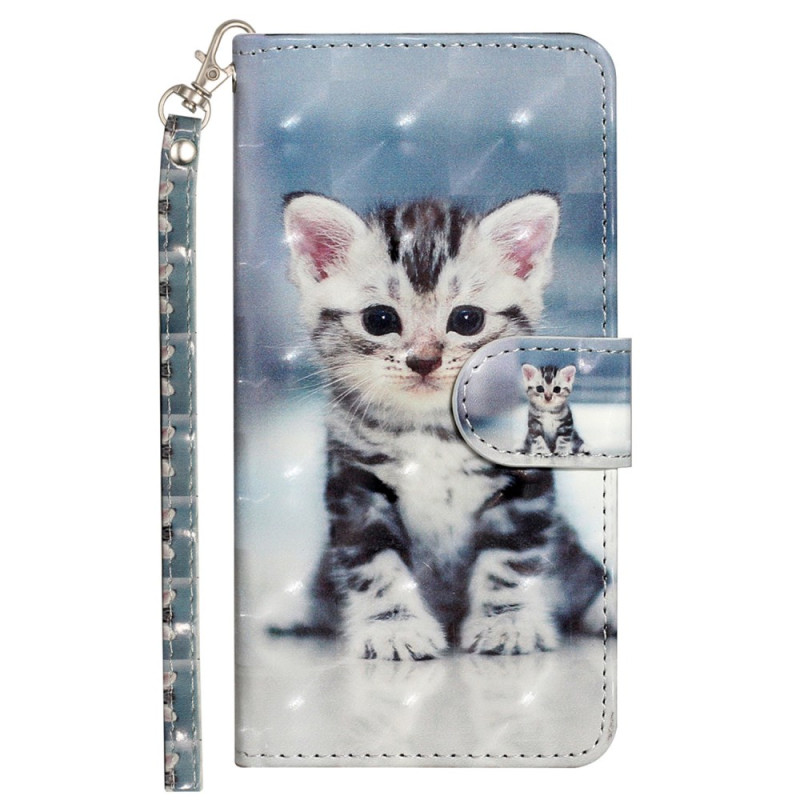 Capa para iPhone 16 Plus Kitten com cordão de segurança