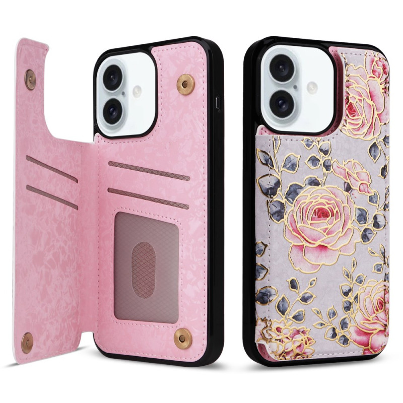 Capa para iPhone 16 Plus Floral Proteção RFID