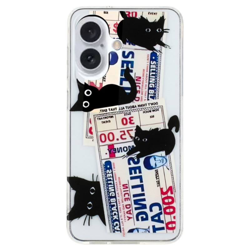 Capa iPhone 16 Plus Black Cats