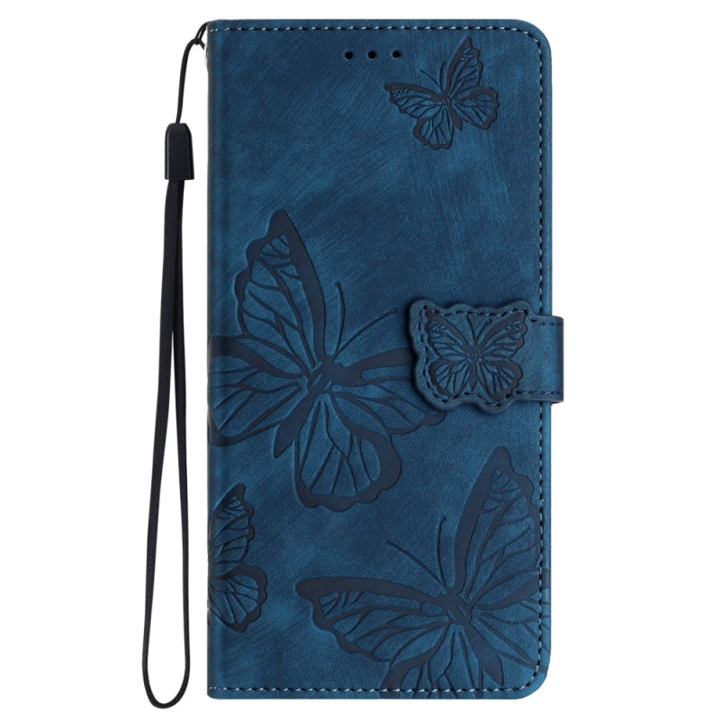 Capa para iPhone 16 Plus Butterfly Print com fita adesiva