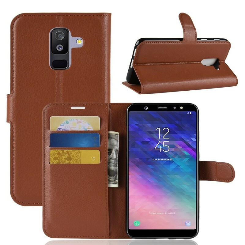 Samsung Galaxy A6 Plus Capa de Couro Lychee Samsung Galaxy A6 Plus Capa de Couro Lychee
