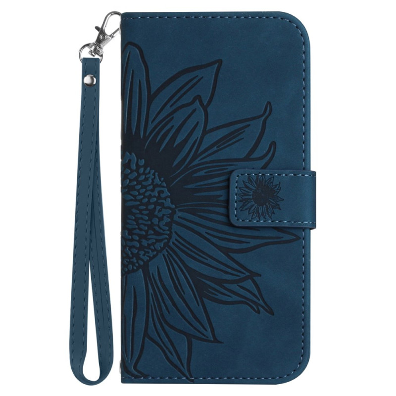 Capa para iPhone 16 Sunflower Print com cordão de pescoço