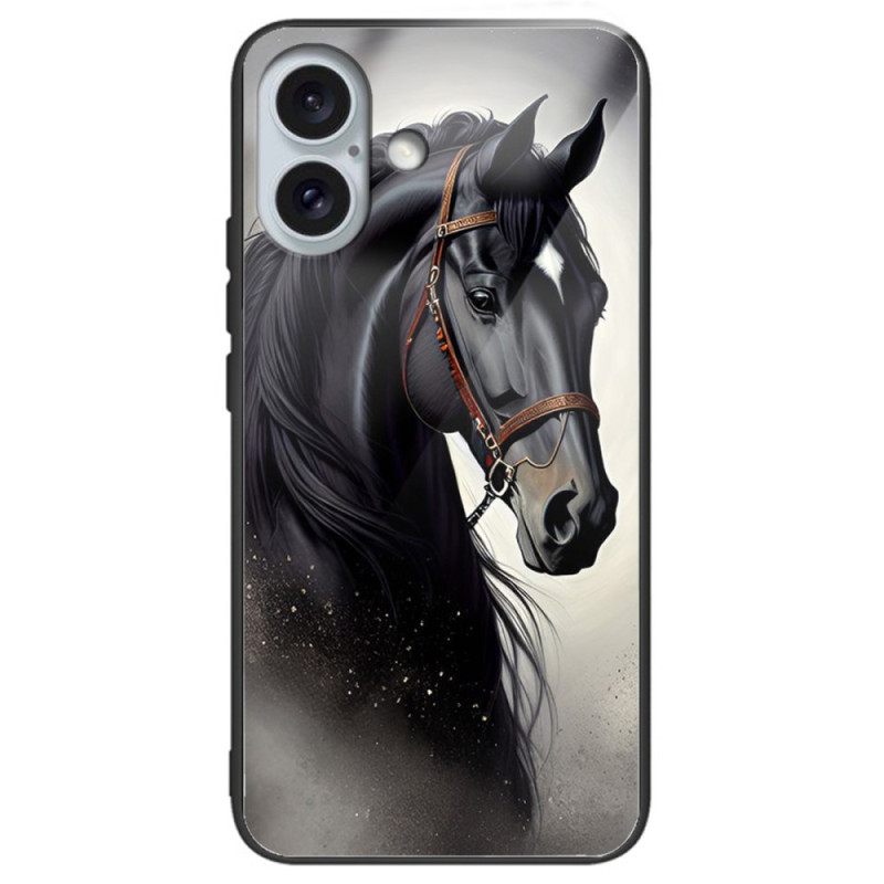 Capa para iPhone 16 Plus Cavalo de vidro temperado