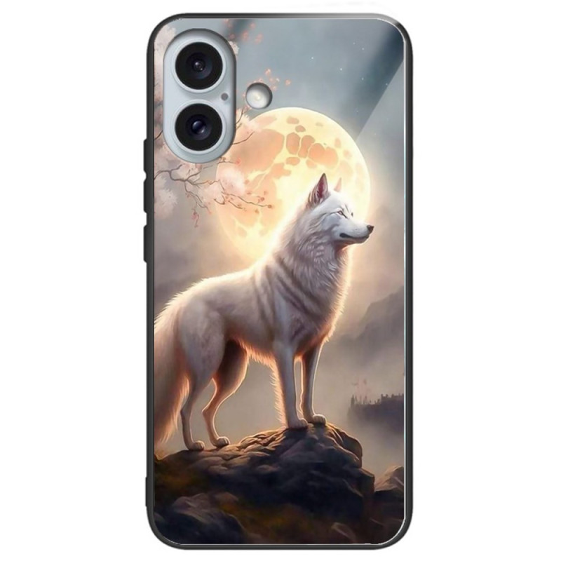 Capa iPhone 16 Plus Vidro temperado Moonlight Wolf