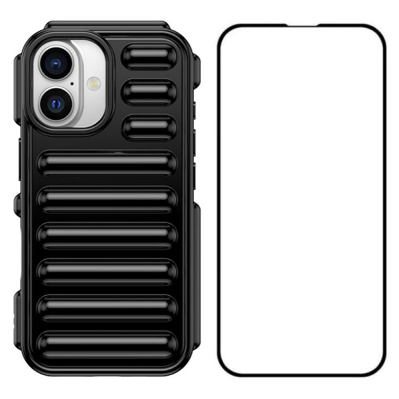 Capa para iPhone 16 Plus Design Capsule com protetor de ecrã WANLONFENG