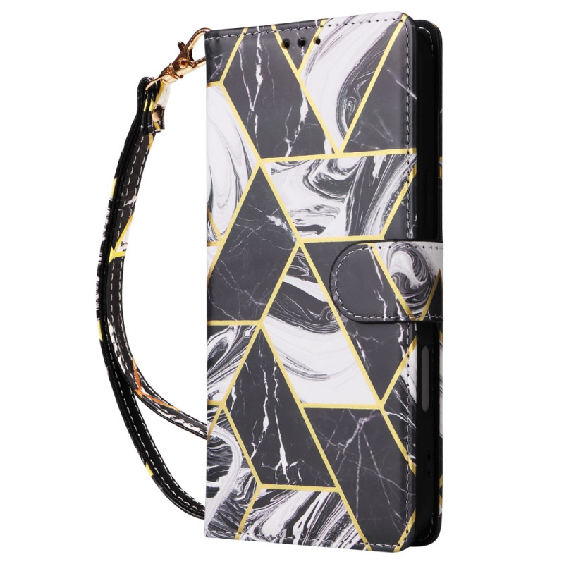 Capa iPhone 16 Pro Design Marble com correia