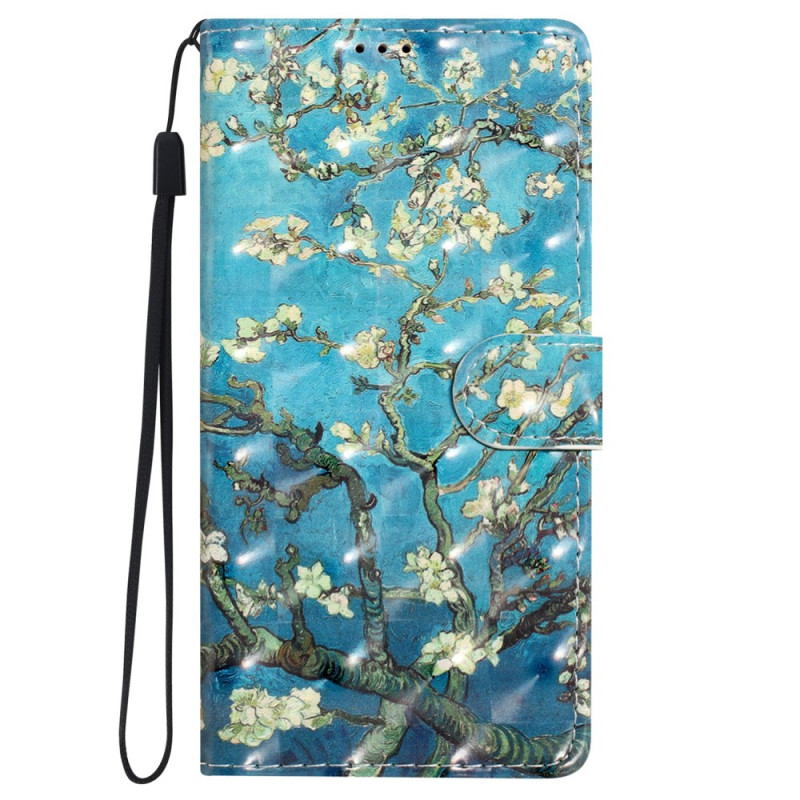 Capa iPhone 16 Pro Flowers Art com cordão de pescoço