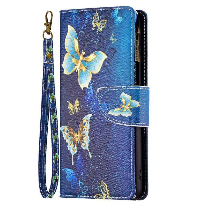 Capa com cordão para iPhone 16 Pro Gold Butterflies