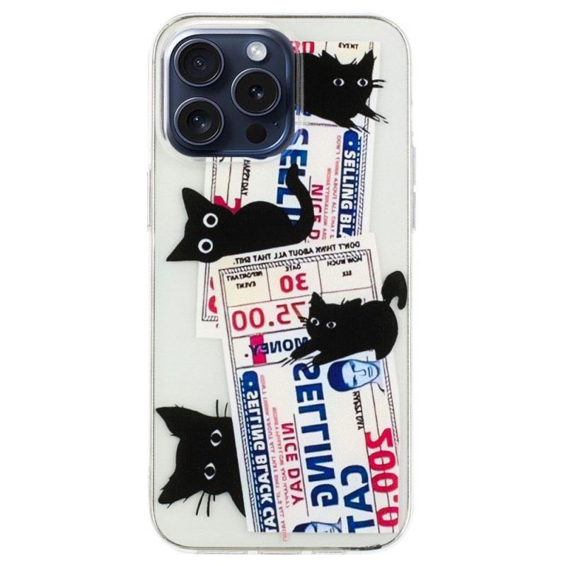 Capa iPhone 16 Pro Black Cats