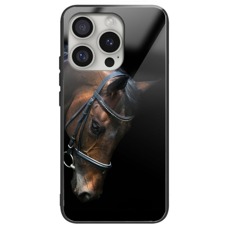 Capa iPhone 16 Pro em vidro temperado Cabeça de cavalo