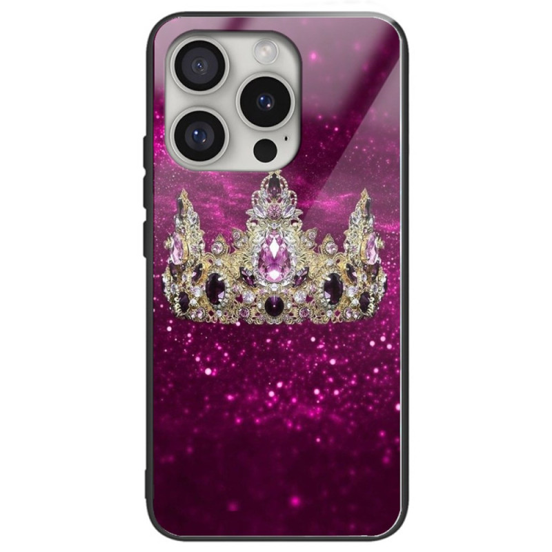 Capa iPhone 16 Pro em vidro temperado Royal Crown