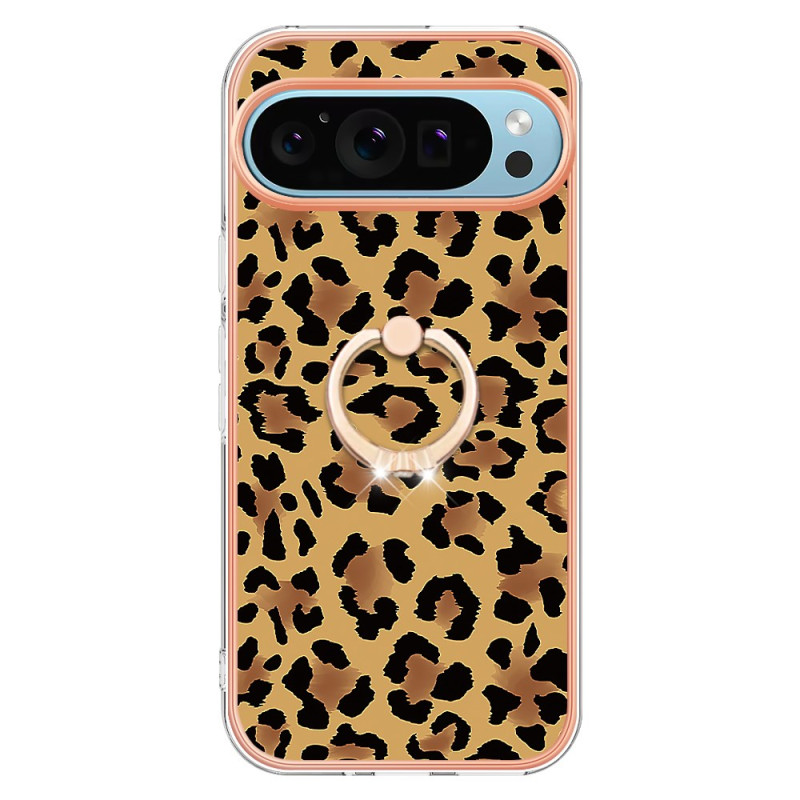 Capa para Google Pixel 9 / Pixel 9 Pro Anel de suporte com impressão leopardo