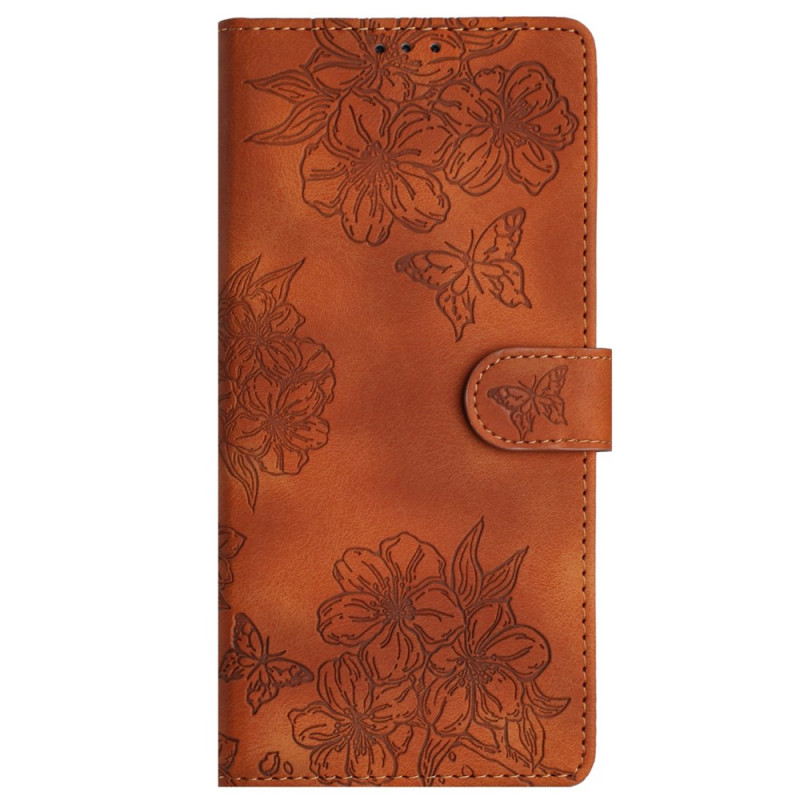 Capa para Google Pixel 9 Efeito camurça floral