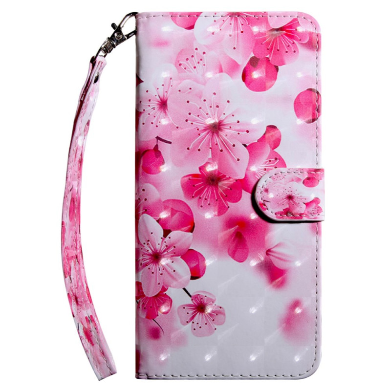 Capa com fita floral vermelha para Google Pixel 9 Pro XL