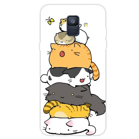 Capa Samsung Galaxy A6 Tas De Chats Cartoons