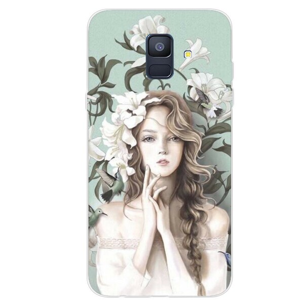 Samsung Galaxy A6 Case The Woman with Flowers