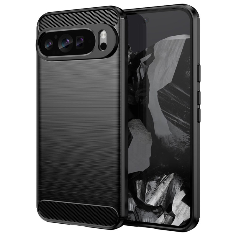 Capa para Google Pixel 9 Pro XL em fibra de carbono escovada