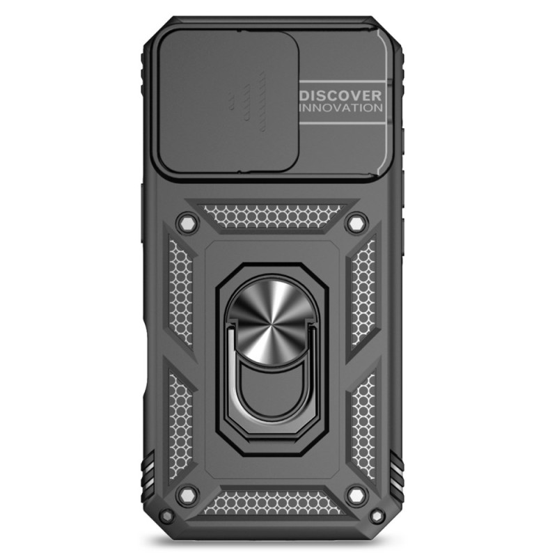 Capa para iPhone 16 Pro Suporte de anel e cobertura Camshield