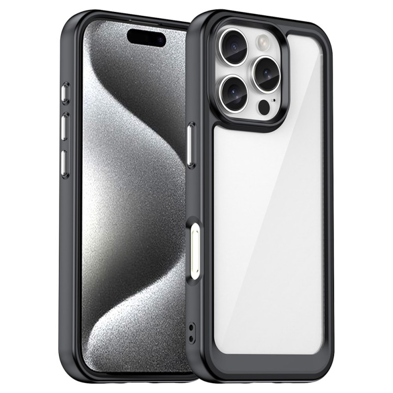 Capa acrílica e de silicone para iPhone 16 Pro