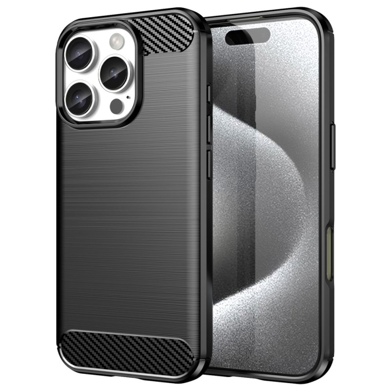 Capa para iPhone 16 Pro em fibra de carbono escovada