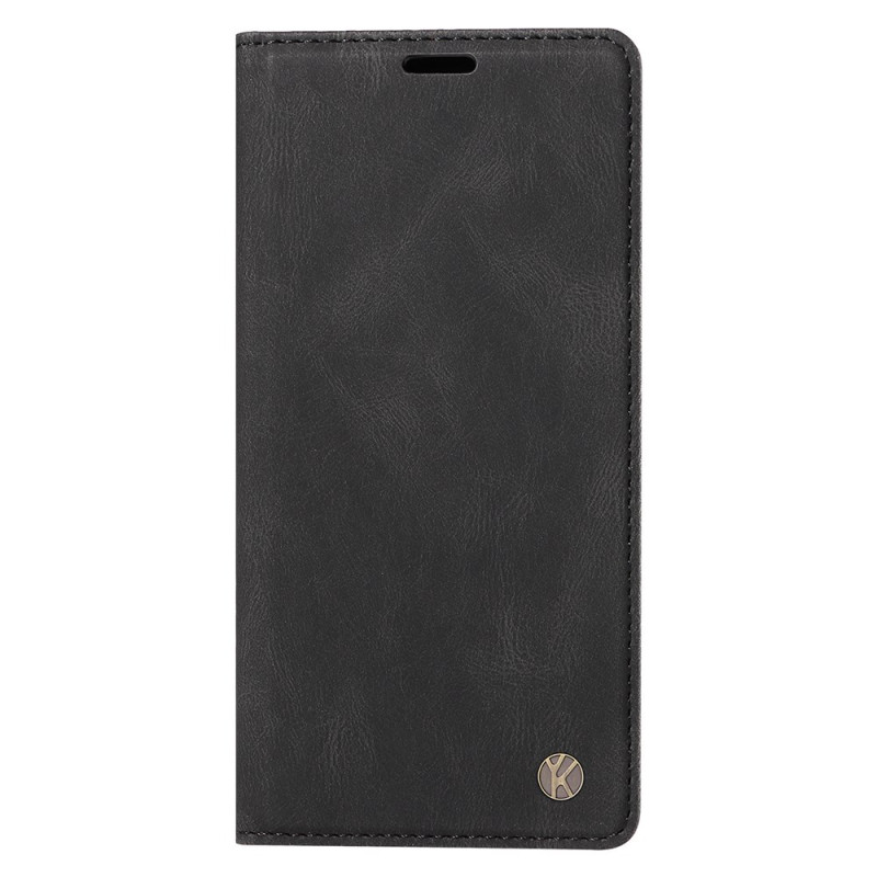 Capa flip para iPhone 16 Pro efeito camurça YIKATU