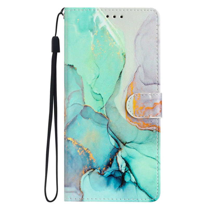 Capa para iPhone 16 Pro Max Marble Green com correia