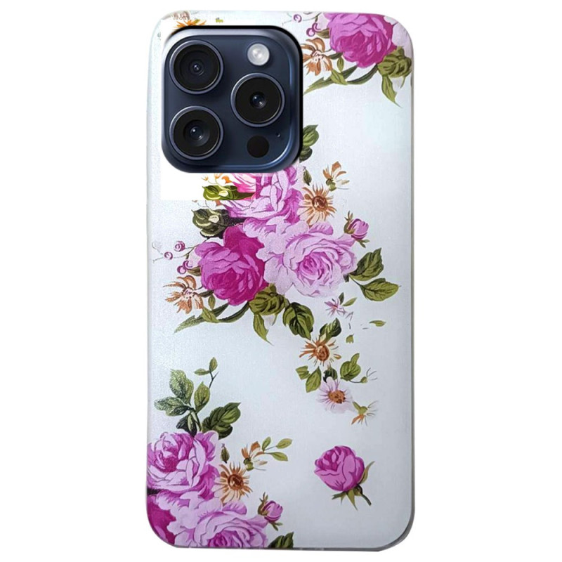 Capa iPhone 16 Pro Max Flores cor-de-rosa