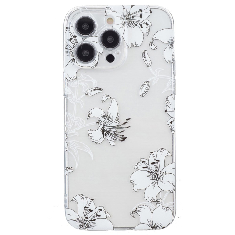 Capa iPhone 16 Pro Max Branco Flores