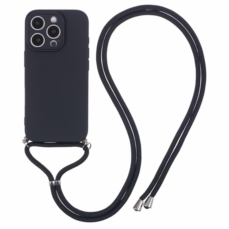 Capa com cordão para iPhone 16 Pro Max Silicone