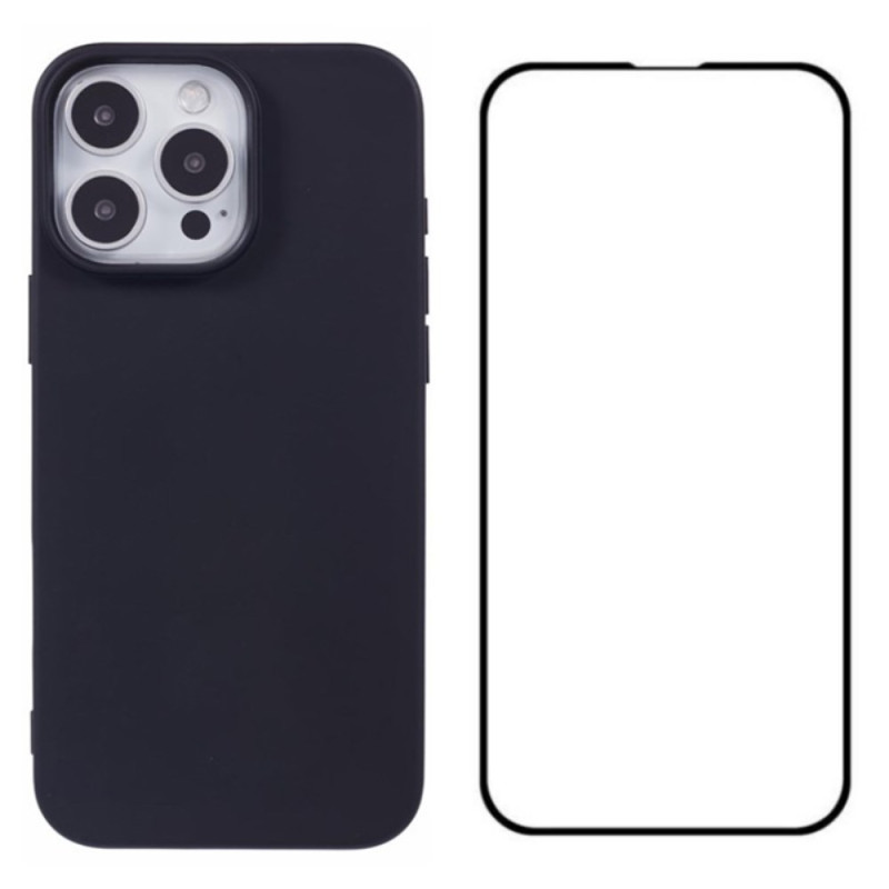 Capa de silicone para iPhone 16 Pro Max com proteção de ecrã WANLONFENG