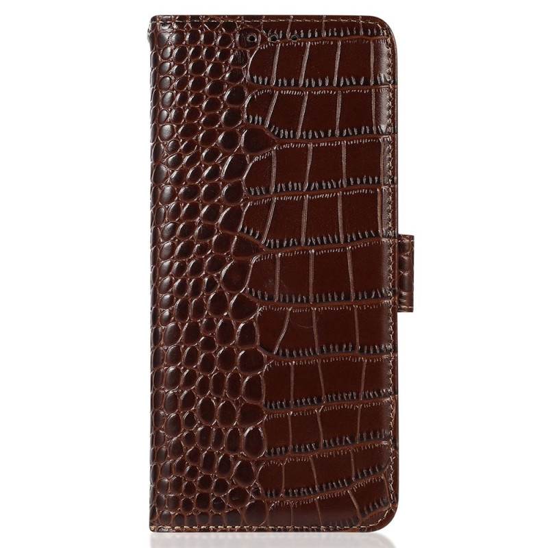 Capa para iPhone 16 Pro Max RFID Blocking Crocodile Texture