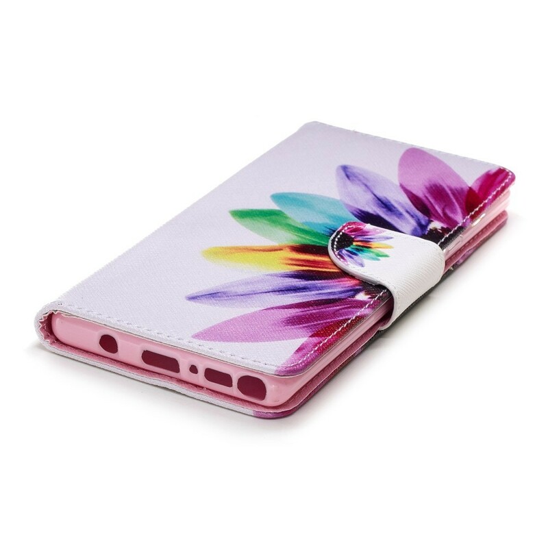 Samsung Galaxy Note 9 Capa de flor de aguarela