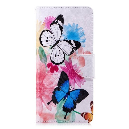 Samsung Galaxy Note 9 Manteiga e Flores Pintadas em Capa