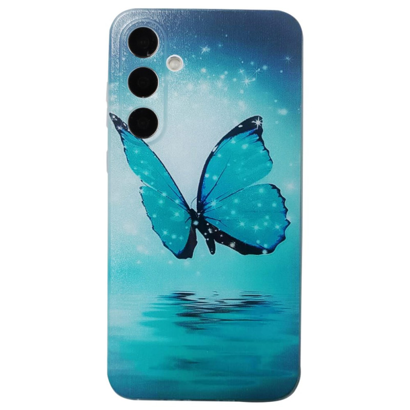 Capa borboleta azul para Samsung Galaxy S24 FE