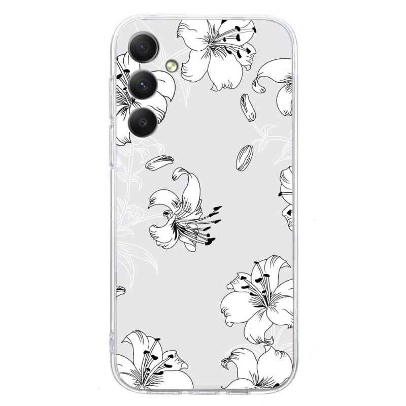 Capa de flor branca para Samsung Galaxy S24 FE