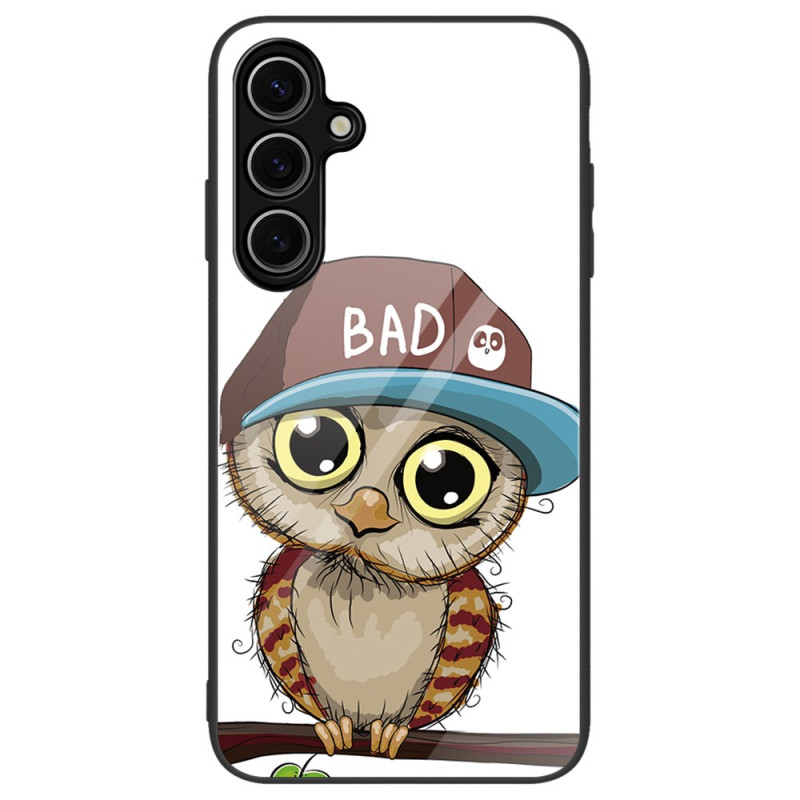 Capa de vidro rígido para Samsung Galaxy S24 FE Bad Owl