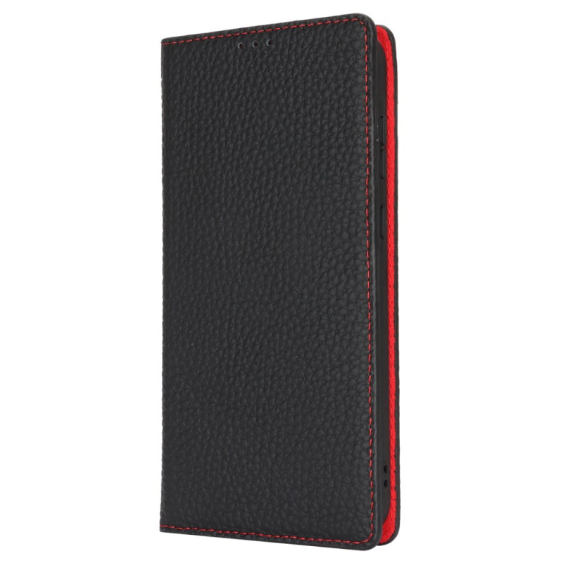 Capa flip para Samsung Galaxy S24 FE Textura de couro Lychee