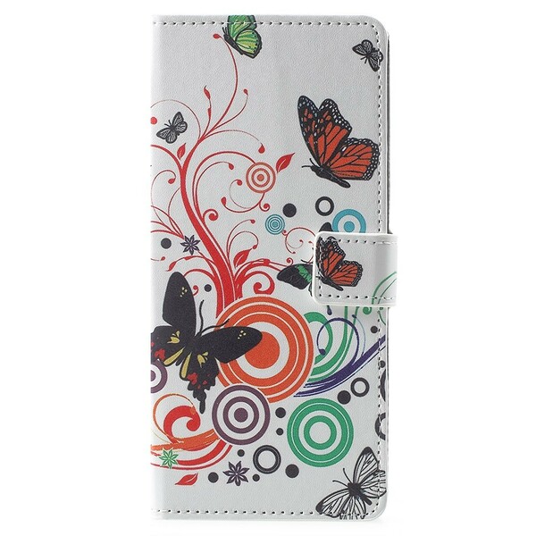 Samsung Galaxy Note 9 Case Butterflies and Flowers